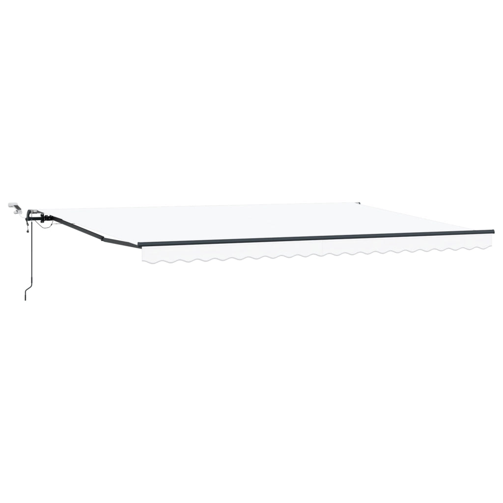 Tenda Retrattile Automatizzata vitaXL con LED Bianca 500x300 cm