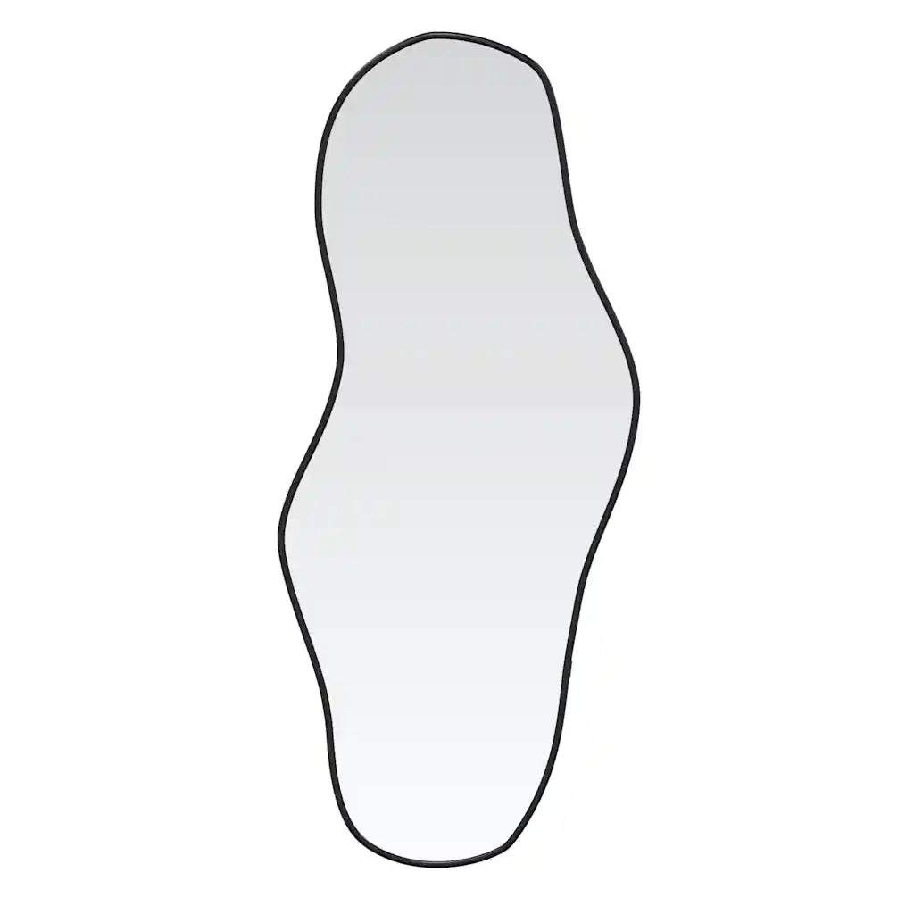 vidaXL Specchio da Parete Nero 70x30 cm