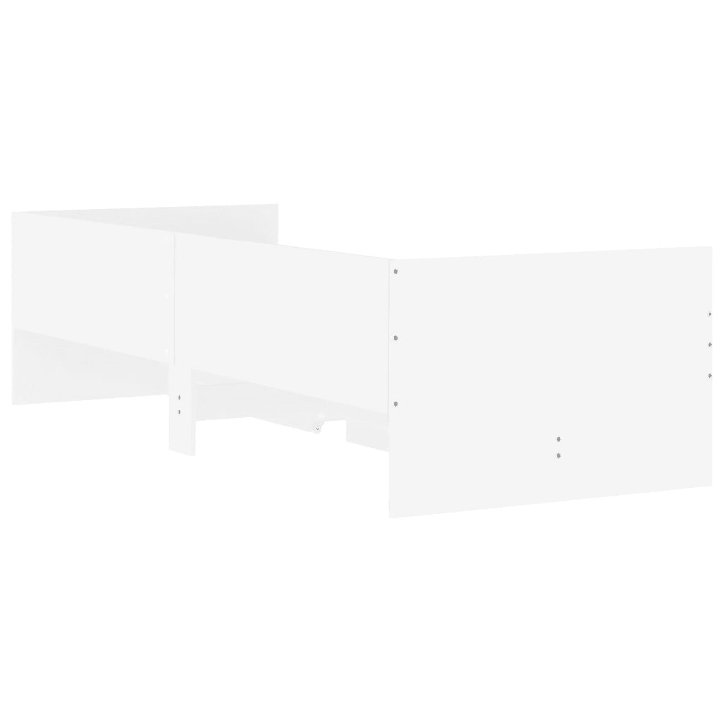 Giroletto con Cassetti-Struttura Letto con contenitore Bianco 100x200 cm 886796
