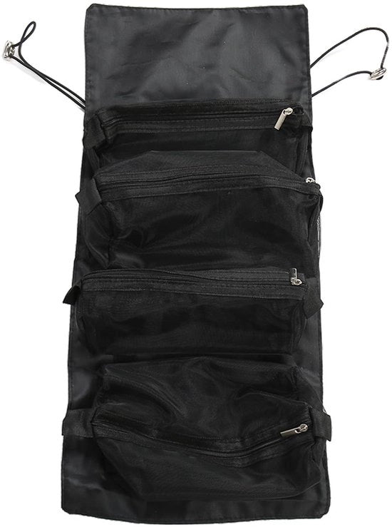Bagno Portatile 4 in 1 - Peso Leggero - 4 in 1 Bagno in Peso Leggero - Borsa da Trucco Portatile - Grande Capacità - Cintura in Nylon - 4 Compartimenti Separati - Borsa da Trucco