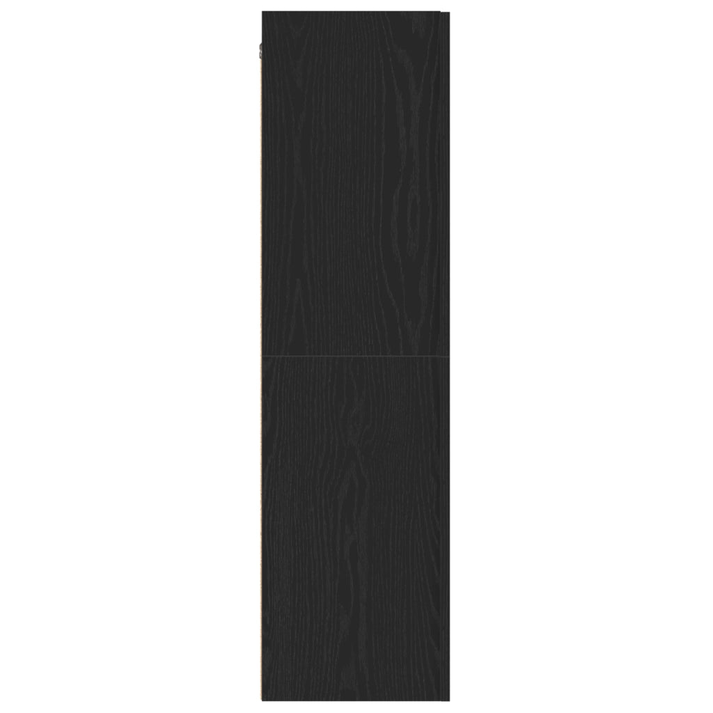 Mobile TV Nero Rovere 30,5x30x110 cm Legno ingegnerizzato