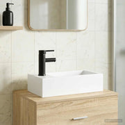 Lavabo da bagno Nero Opaco 45,5 x 25,5 x 13 cm Metallo 890225
