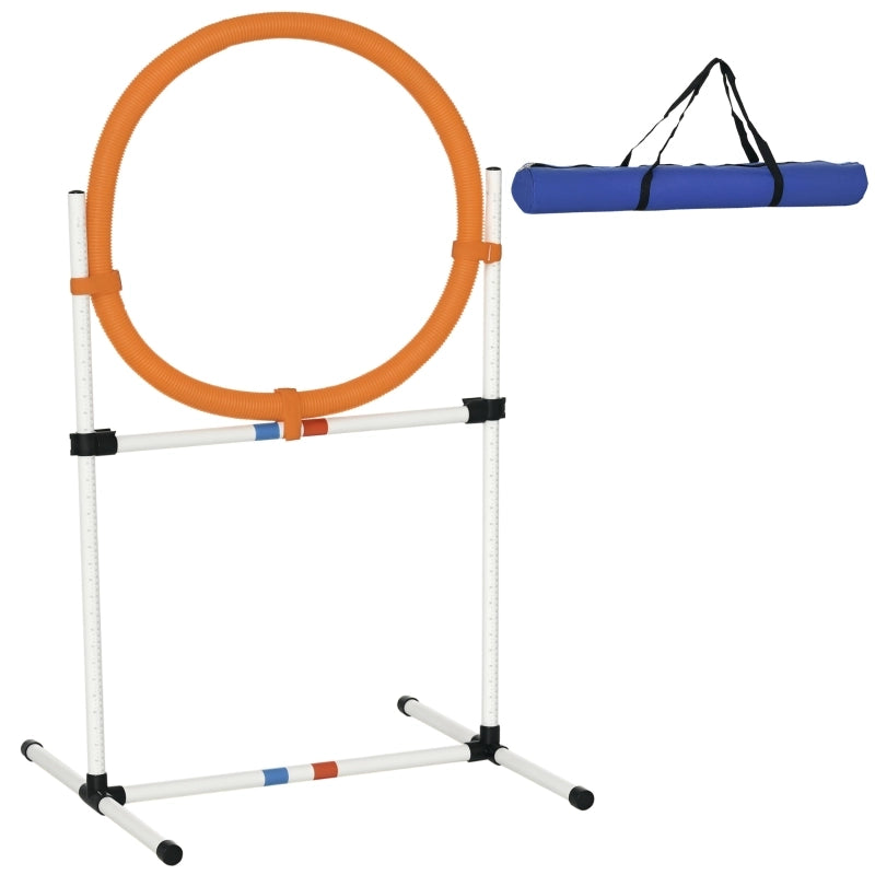 Hundetrainingsset Springring für Haustier-Agility-Training tragbar PE Weiß + Orange 74.5 x 66 x 91 cm