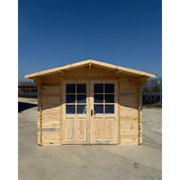 Casetta in Legno da Giardino per Esterni, Sistema Block House, Doghe Spessore 28mm - articolo BLOCK25x3/28DP - 110034