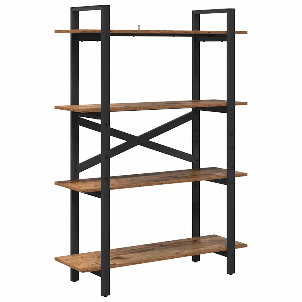 Libreria-Scaffale per Libri-Mobile di Stoccaggio Legno vecchio 100 x 33,5 x 140 cm Legno multistrato