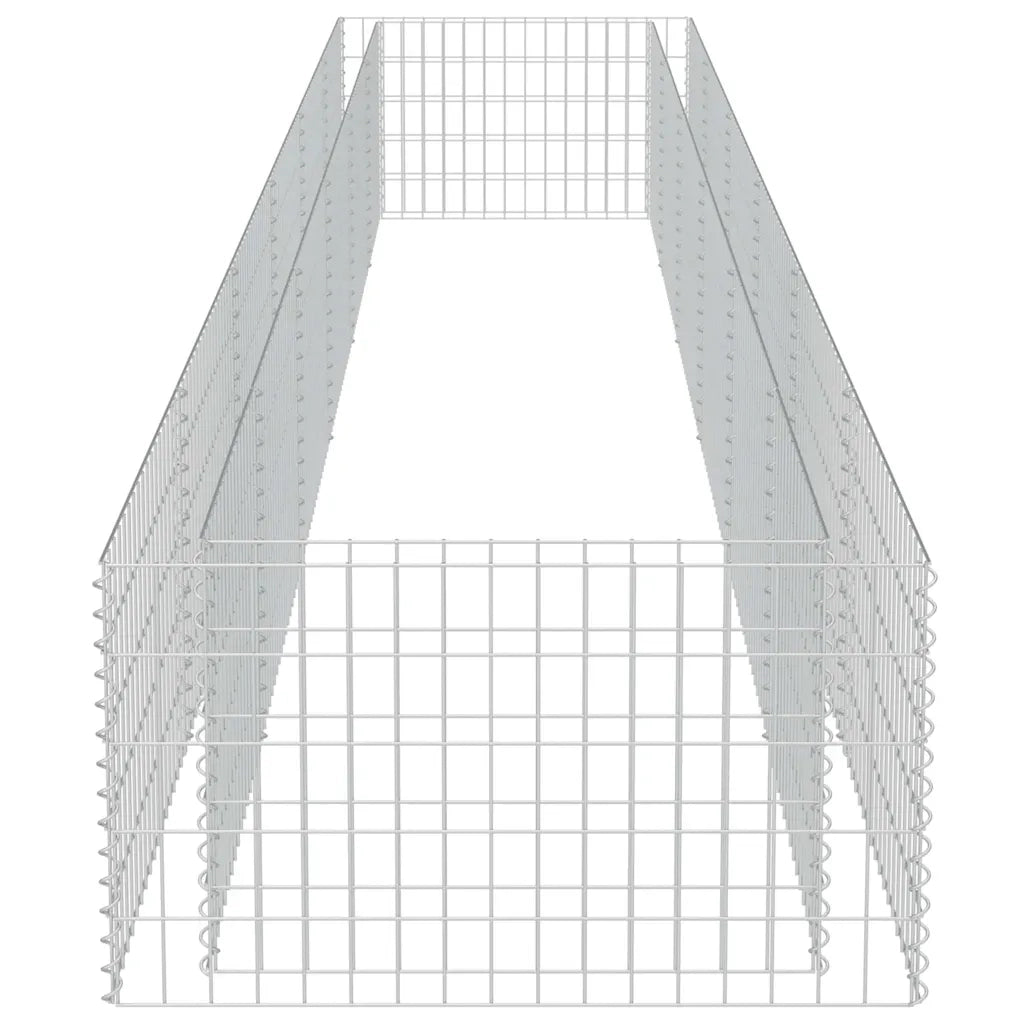 Gabbione Letto Rialzato in Acciaio Zincato 540x90x50 cm