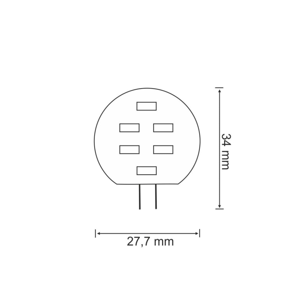 Lampadina LED JC G4 12V 1,5W 3000K piatta Polux Platinum