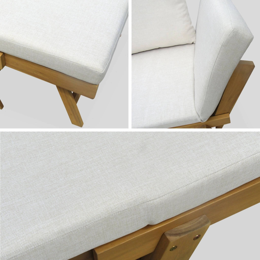 Panca da giardino, 2/3 posti, beige