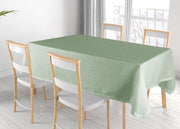 Tovaglia Cucina Soggiorno In Cotone Con Orlo A Giorno In Tinta Unita Ajour - 140x180cm - Salvia