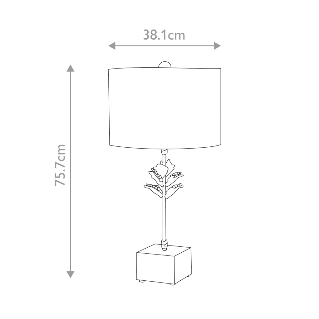 Lampada da tavolo Camilia glamour oro/nero E27 60W Flambeau