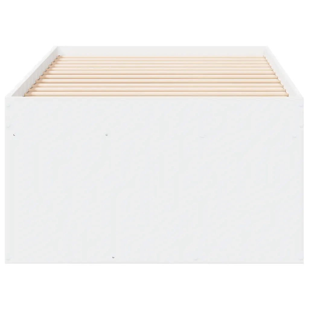 vidaXL Divano Letto con Cassetti senza Materasso Bianco 75x190 cm
