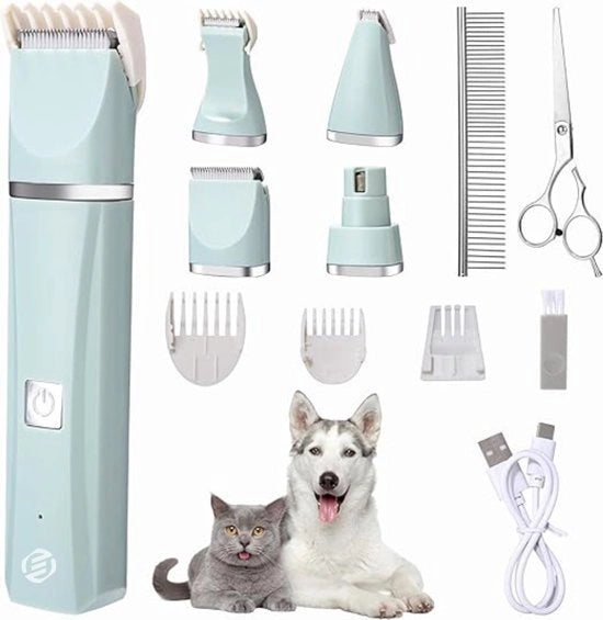 Tondeuse per cani con spazzola per peli spessi - Trimmer per cani - Tondeuse per cani - Tondeuse per animali - Tondeuse per cani per trimer