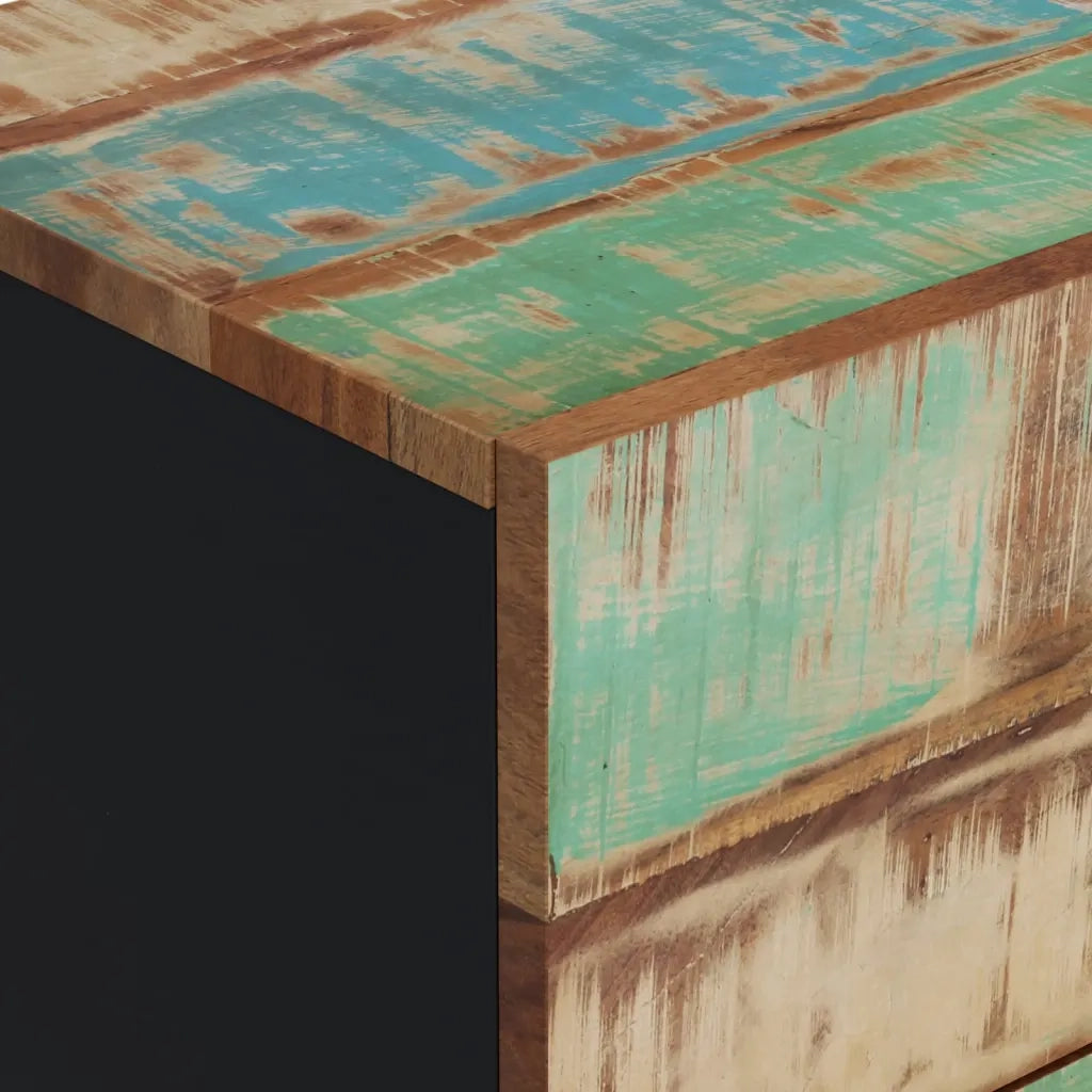Credenza con 3 Cassetti 40x33,5x75cm Legno Massello di Recupero 352907