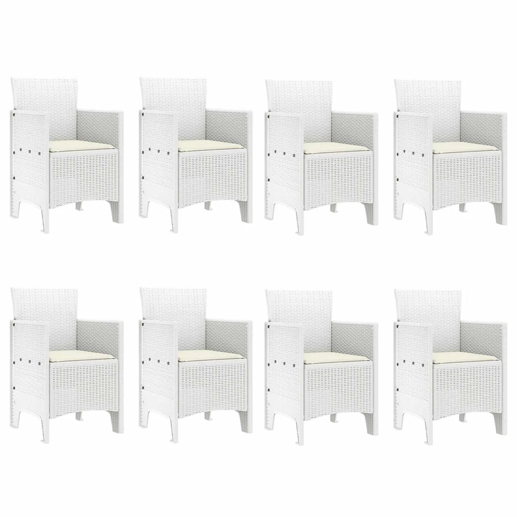 Set da Pranzo per Giardino 9 pcs Grigio chiaro Polipropilene 3378751