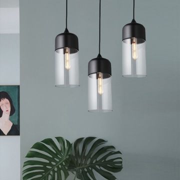 Lampada Da Soffitto Pensile Di Vetro Zenit B Black