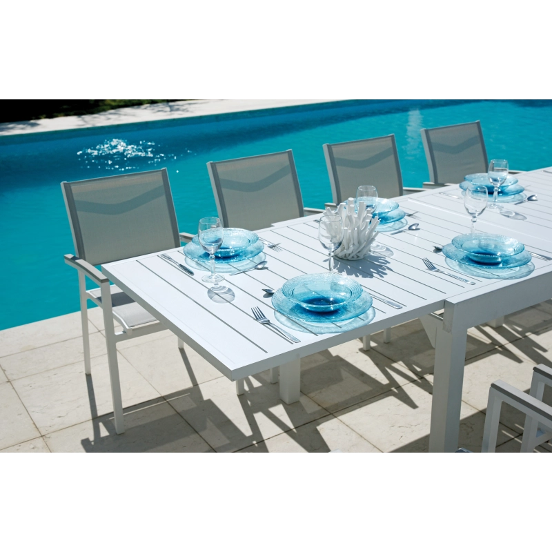Tavolo Montecatini 135/270X90,5 - Alluminio Bianco Moia