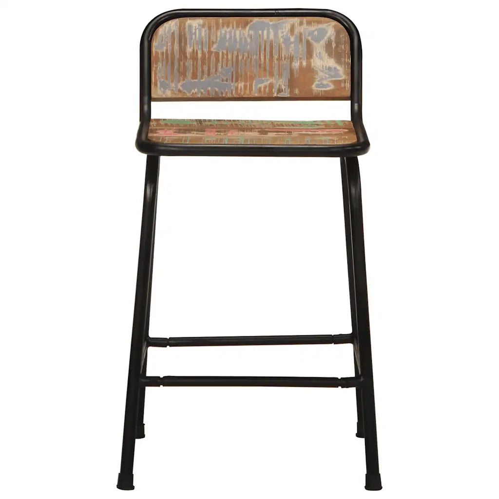 vidaXL Sgabelli da Bar 4 pz 46x35,5x70 cm Legno Massello di Recupero