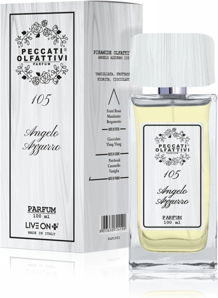 Peccati Olfattivi N.105 Profumo Donna Equivalente Angel – Parfum 100 ml, 30% Essenza Pura, Fragranza Femminile Intensa e Persistente, Lunga Durata