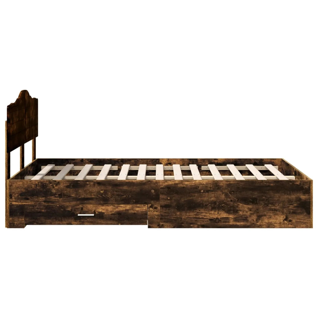 Struttura del letto Rovere fumé 120 x 200 cm Legno multistrato 3413215