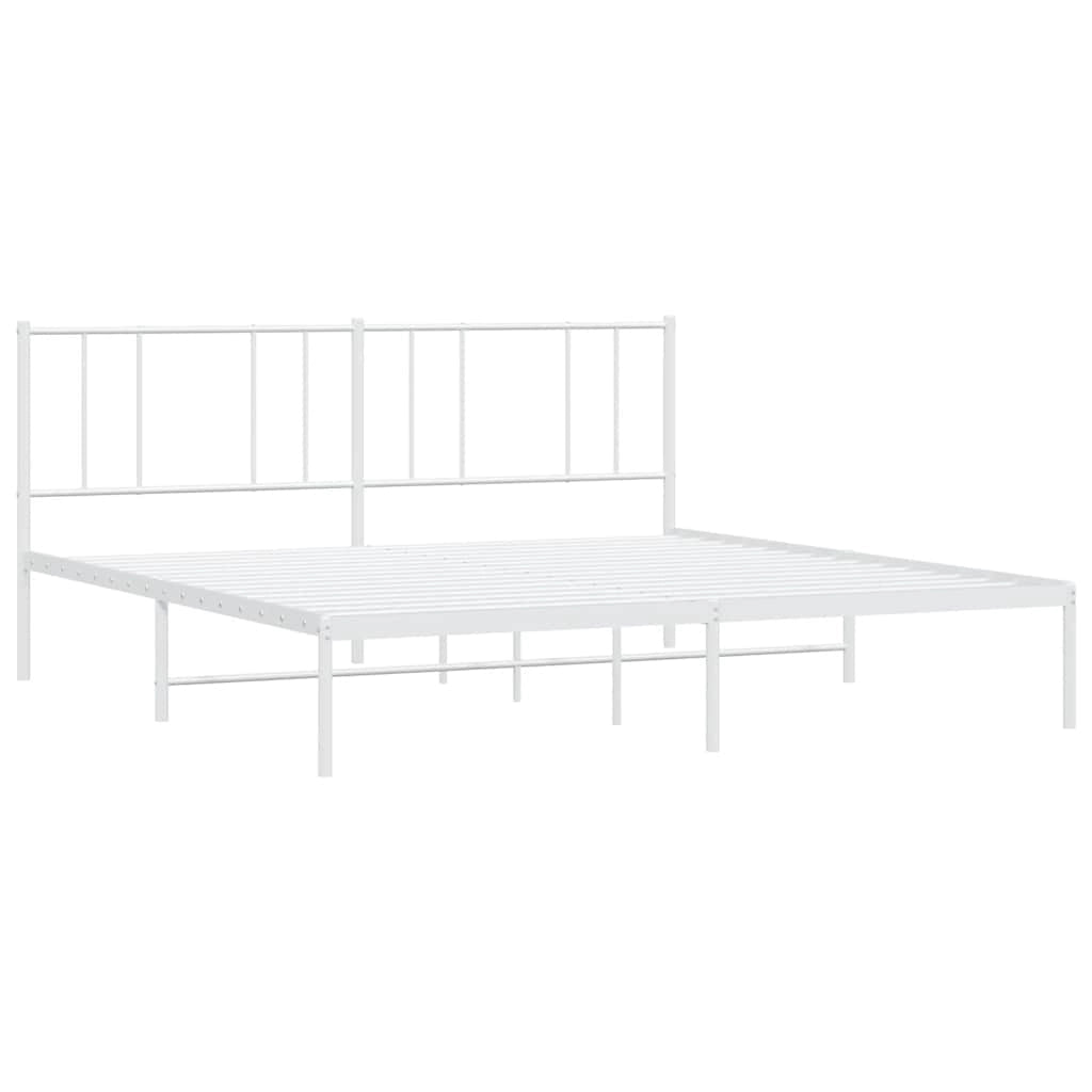 Giroletto con Testiera Metallo Bianco 180x200 cmcod mxl 129341