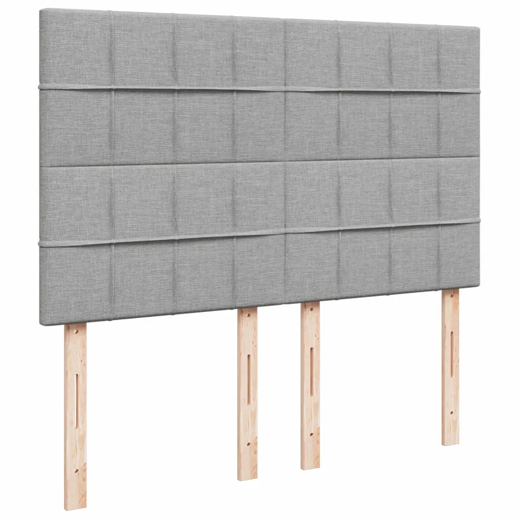 Giroletto a Molle con Materasso Grigio Chiaro 140x200cm Tessuto 3291691