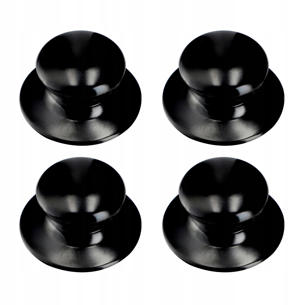 Pomello per coperchio KADAX, pomello per coperchio pentola, pomello per padella, nero, 4 pezzi