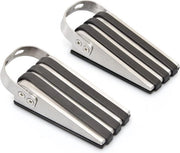 Kit di fermacassa in acciaio inossidabile con gomma antiscivolo - Nero/Argento - Circa 3,7 x 5 x 12,5 cm