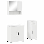 Set di mobili per il Bagno | Armadio da bagno con cassetto con porta 3 pz Bianco