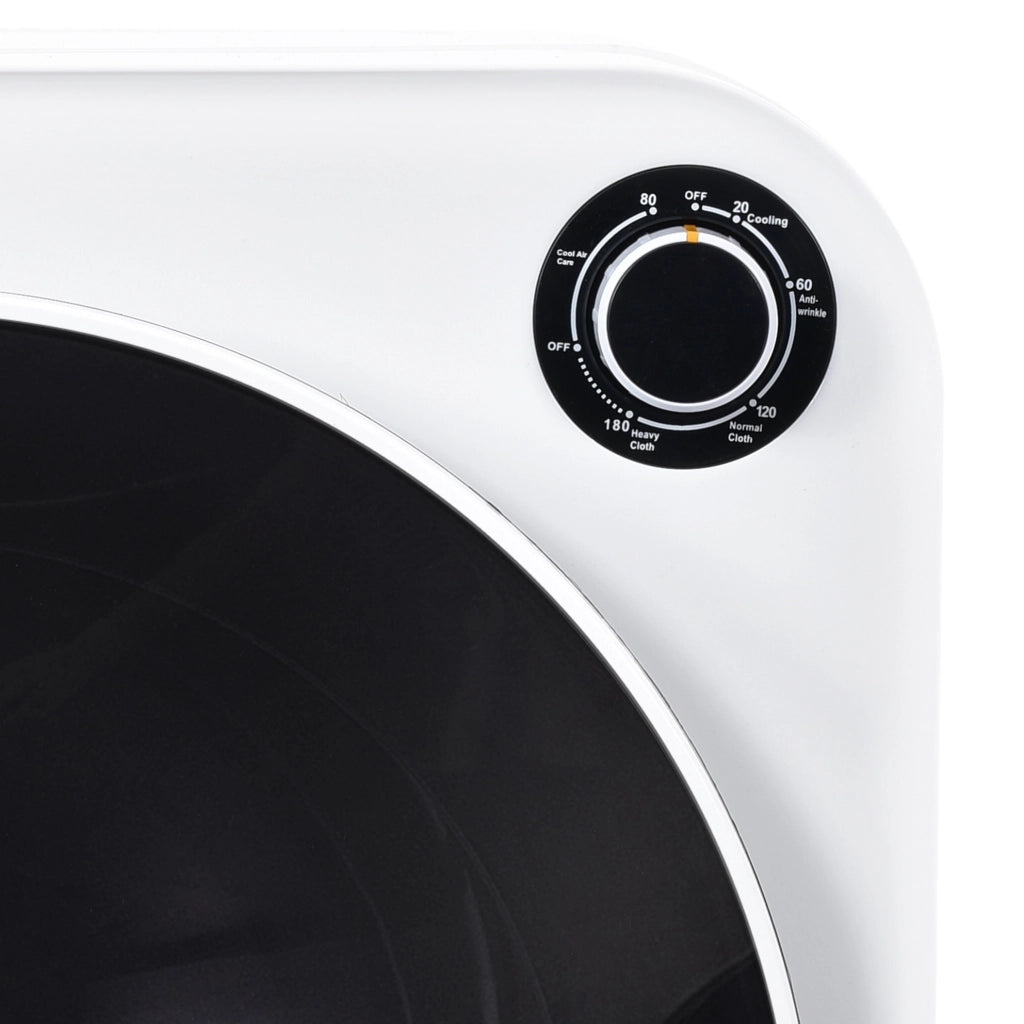 Asciugatrice compatta 3 kg 830W con 5 programmi; cestello in acciaio inox; bianca