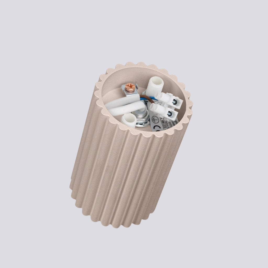Spot soffitto tondo taupe rigato 10cm GU10 Pure Lume