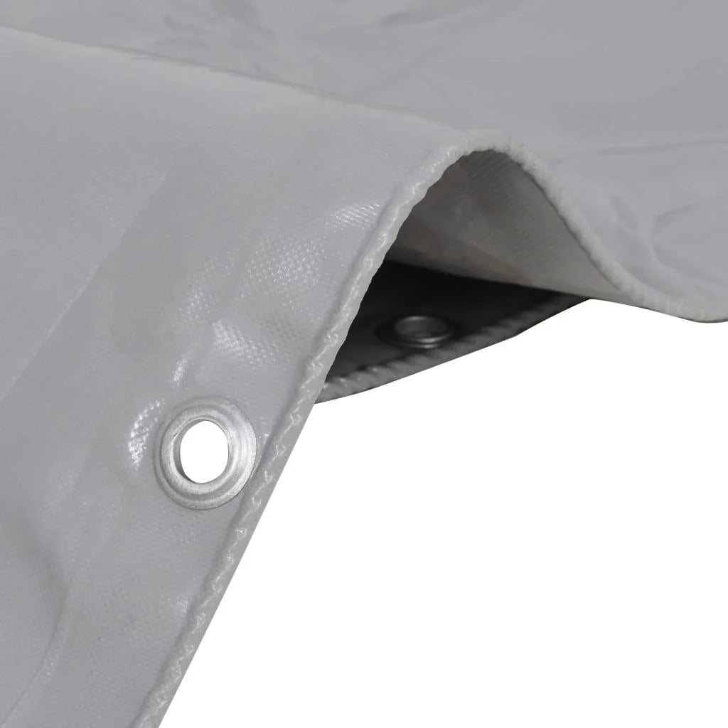 Telone versatile e resistente per mobili da giardino depositi di legna rimorchi auto barche biciclette 650 g/m² 3,5 x 5 m grigio 02_0002181