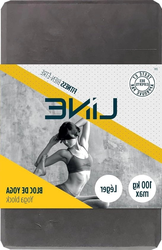Blocco Yoga in Gomma Grigio per Pilates e Fitness