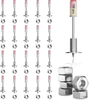 viti per martelli a viti, inclusi 100 viti M8, diametro 7,3 mm, viti a vite a dente di sega, adatte per cemento e ferro.