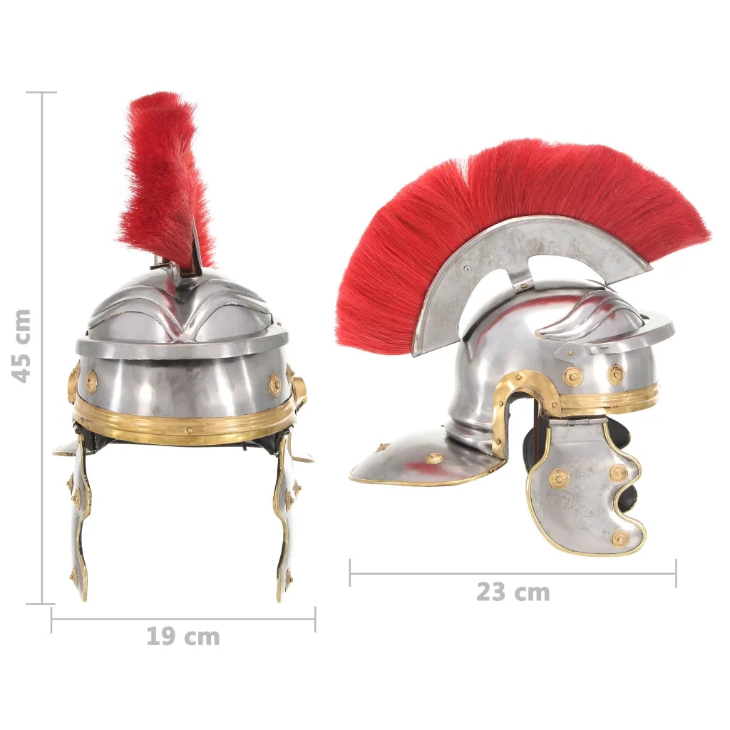 Elmo da Soldato Antico Romano per LARP in Acciaio Argento CFW9060546