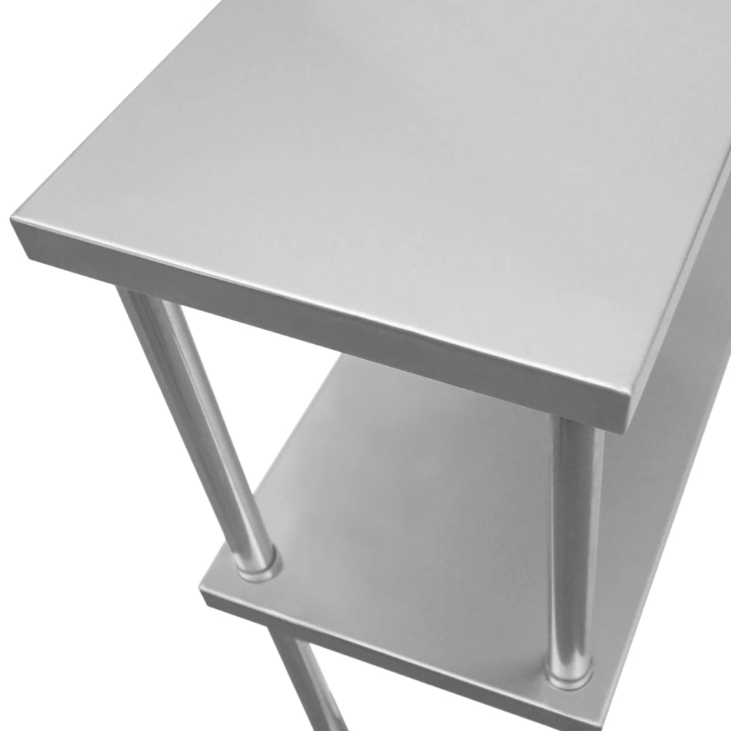 Ripiano con Mensole da Cucina Ristorante, Acciaio Inossidabile Resistente alla Corrosione per - Doppia - 150cm