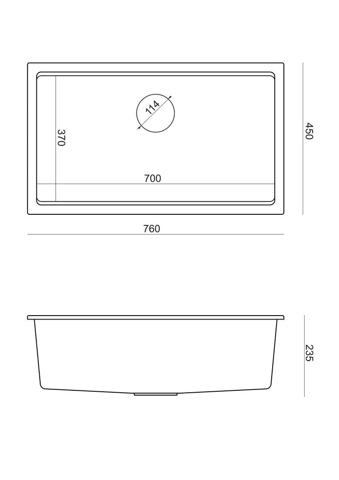 Lavello In Granito Logan 110 Grey Metallic Rame