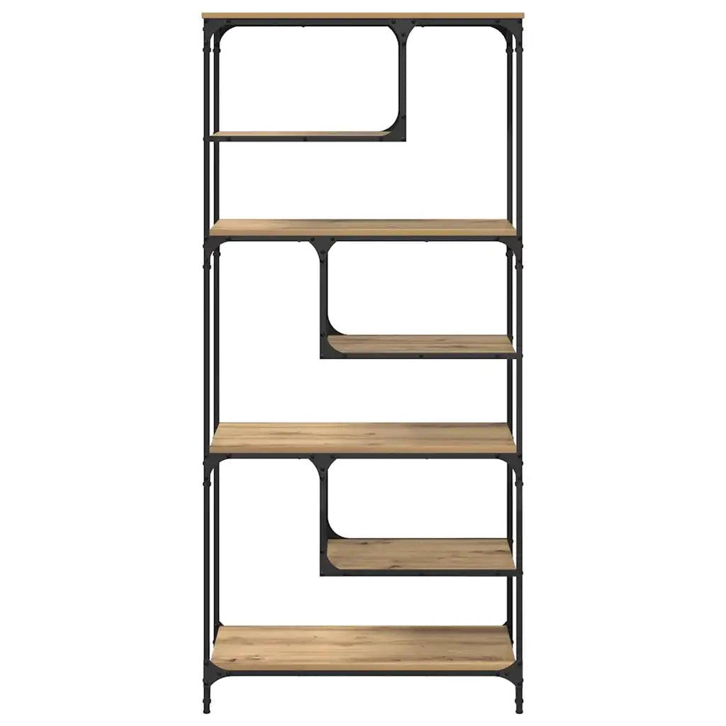 Libreria-Scaffale per Libri-Mobile di Stoccaggio rovere artigianale 81 x 36 x 176 cm Legno multistrato