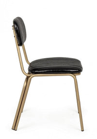 Set 2 Sedie 44x55x80h cm Addy Nero