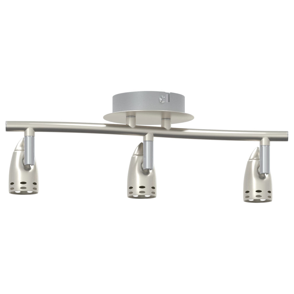 Faretto da soffitto 3 vie regolabile Nichel opaco GU10