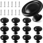 Set di 12 maniglie per cassetti in alluminio lega - design a forma di fungo - Ø 30 mm - inclusi viti - maniglia di carrello e maniglia di trazione - per cucina, armadi e cassetti