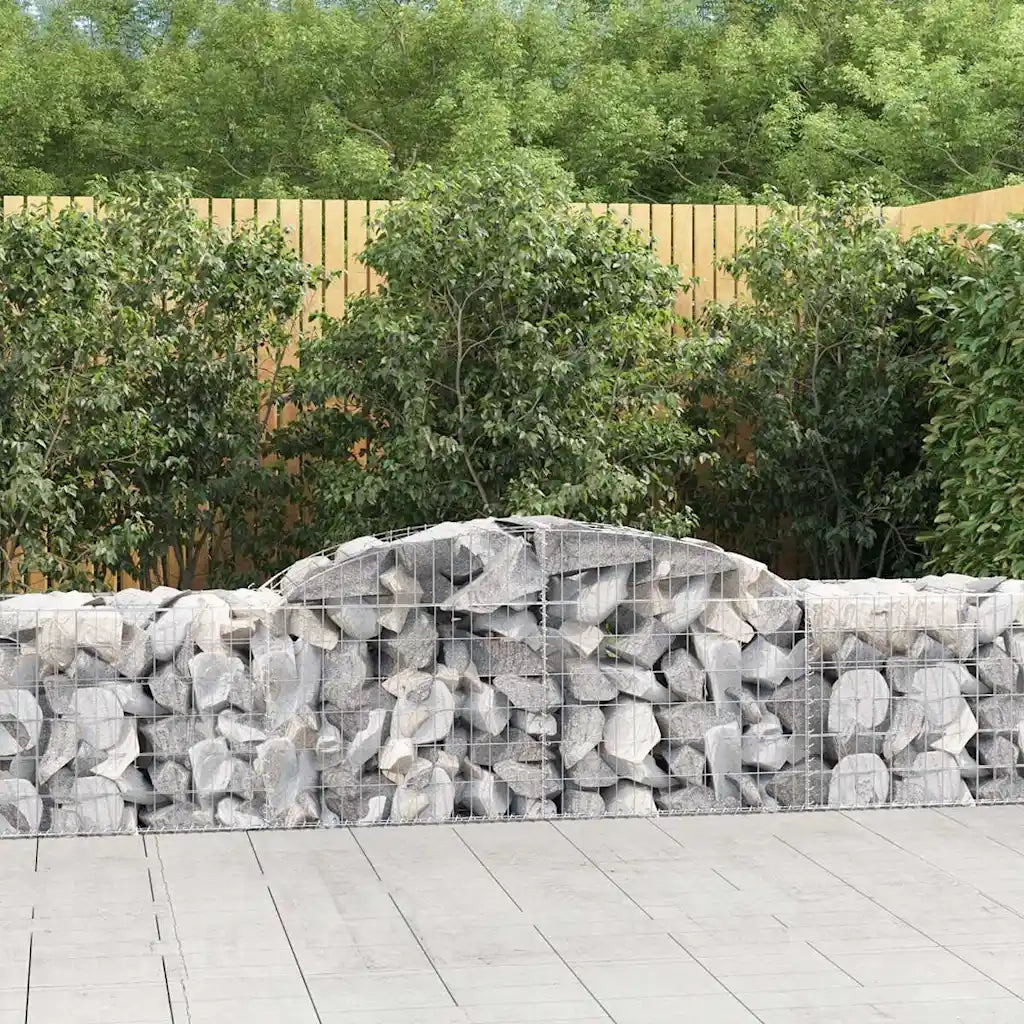 Cesti Gabbioni ad Arco 11 pz 300x50x60/80 cm Ferro Zincato 3146674
