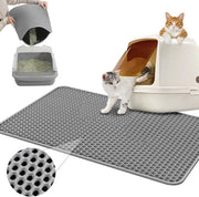 Matrice per gatto 60x40CM, Matrice per gatto Impermeabile a doppia lastra, Matrice per gatto Sottolivello a rete di api, Matrice per gatto per gatto, Matrice per gatto colore grigio, Matrice per gatto