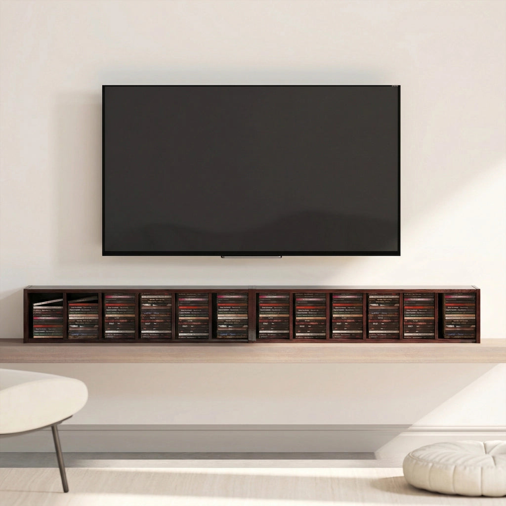 Libreria a colonne per CD e DVD ¨C zephmum ¨C marrone 21x22.5x88.5 cm