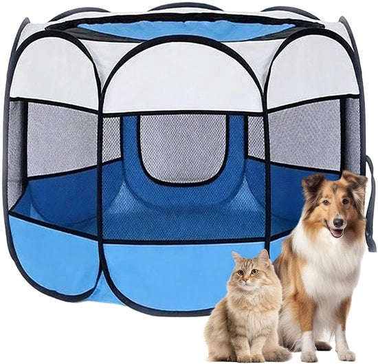 Tenda Portatile per Animali - Opvougbile - 74 x 74 x 43 cm - Ademabile Reticolo - Per Cani/Gatti/Conigli - Impermeabile