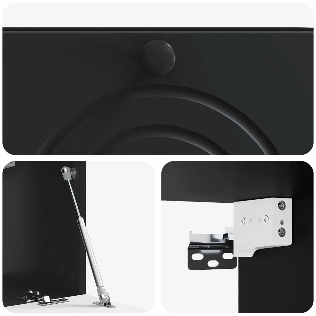 Mobile Porta TV da Muro Nero 59,5 x 31 x 30 cm 898196