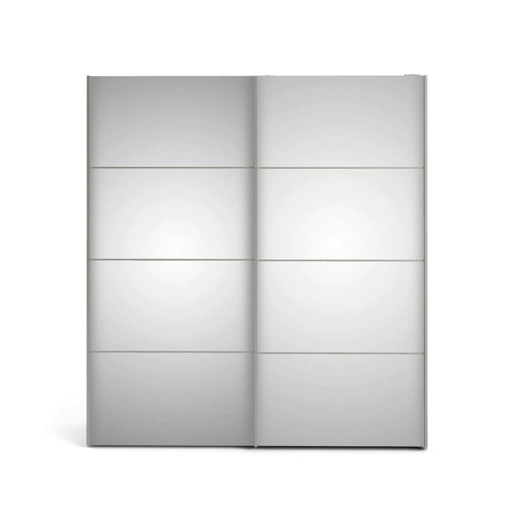 Guardaroba 2 ante Bema, Mobile camera da letto, Cabina armadio portabiti, Armadio appendiabiti, 182x64 h202 cm, Bianco