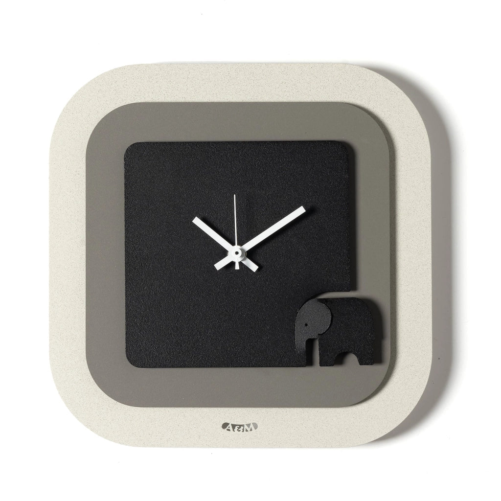Orologio da parete moderno Tino Avorio,fango,nero