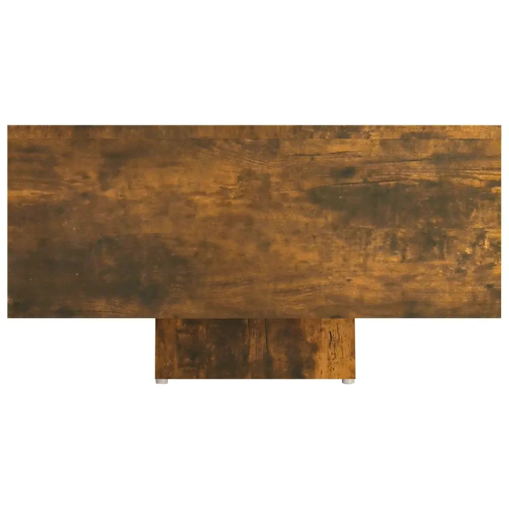 Tavolino da Salotto-Tavolino da soggiorno Rovere Fumo 85x55x31cm in Legno Multistrato