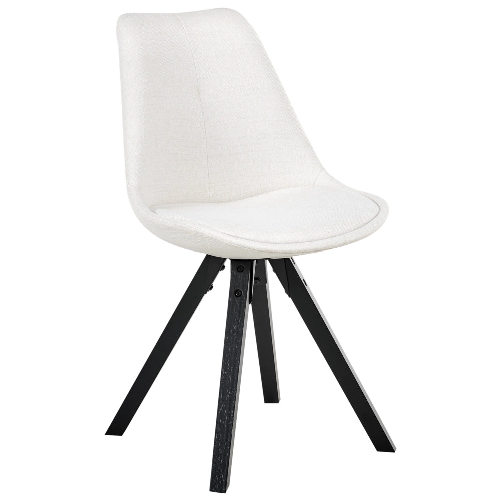 Set di 2 sedie da pranzo beige chiaro girevoli senza braccioli design scandinavo