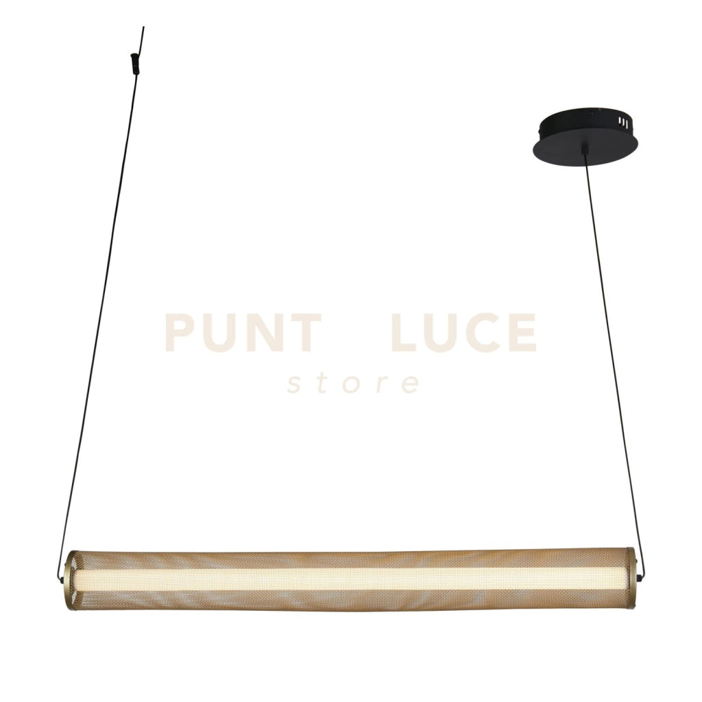 Ciondolo LED Thread maglia oro e nero opaco